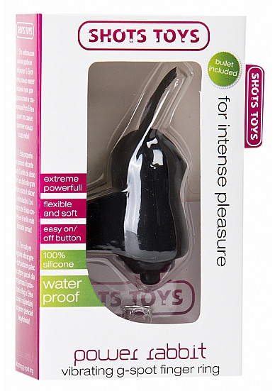 Черный вибростимулятор на палец Power Rabbit