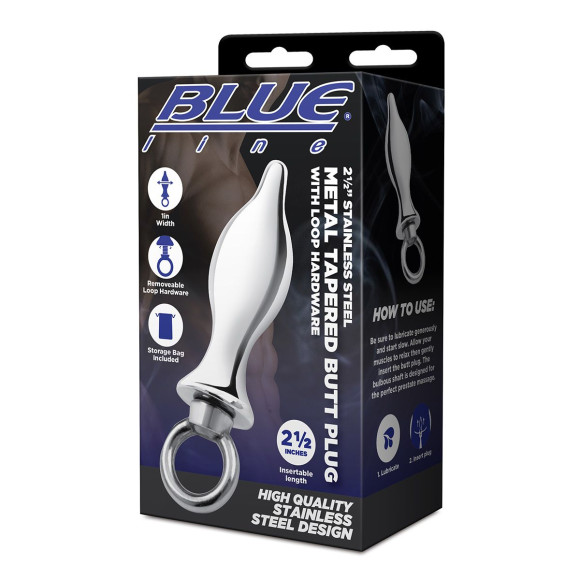 Металлический плаг с кольцом Stainless Steel Metal Tapered Butt Plug With Loop Hardware - 10 см. Металлический плаг с кольцом Stainless Steel Metal Tapered Butt Plug With Loop Hardware - 10 см.