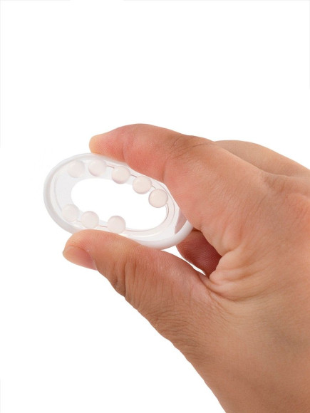 Эрекционное кольцо со стимулирующими шариками сверху и снизу Эрекционное кольцо со стимулирующими шариками сверху и снизу