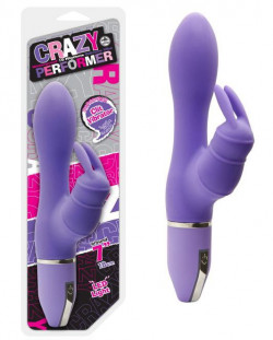 Вибратор с клиторальным стимулятором - 17,8 см.