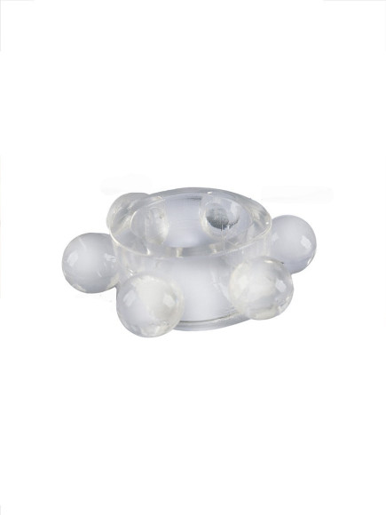 Прозрачное эластичное эрекционное кольцо с 6 шариками Прозрачное эластичное эрекционное кольцо с 6 шариками
