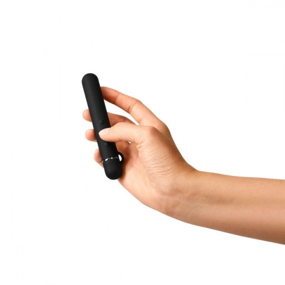 Черный мини-вибратор Le Wand Baton с текстурированной насадкой - 11,9 см. Черный мини-вибратор Le Wand Baton с текстурированной насадкой - 11,9 см.