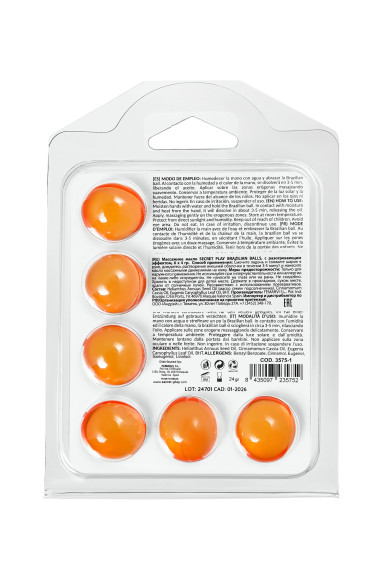 Набор из 6 шариков с массажным маслом Brazilian Balls с разогревающим эффектом Набор из 6 шариков с массажным маслом Brazilian Balls с разогревающим эффектом