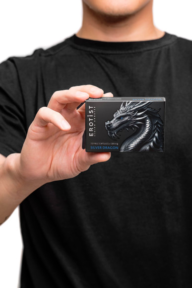 Капсулы для мужчин Erotist Silver Dragon для усиления эрекции - 10 капсул Капсулы для мужчин Erotist Silver Dragon для усиления эрекции - 10 капсул