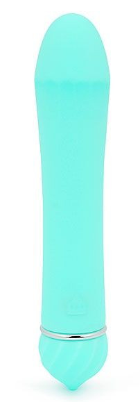 Бирюзовый гладкий вибратор с 11 режимами вибрации - 11,5 см. Бирюзовый гладкий вибратор с 11 режимами вибрации - 11,5 см.