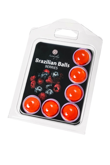 Набор из 6 шариков с массажным маслом Brazilian Balls с ароматом ягод Набор из 6 шариков с массажным маслом Brazilian Balls с ароматом ягод