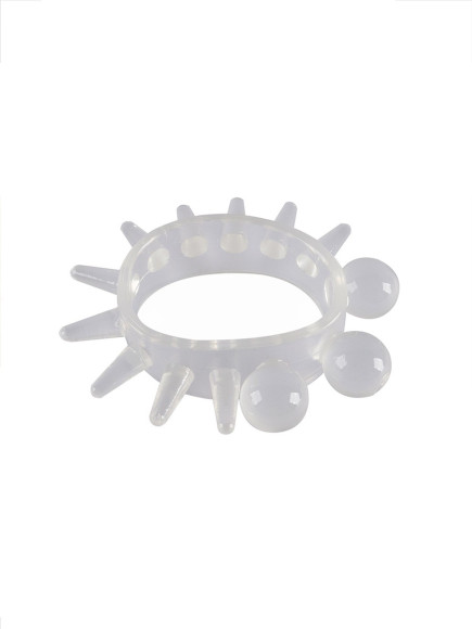 Эластичное эрекционное кольцо с шариками и лучами Эластичное эрекционное кольцо с шариками и лучами