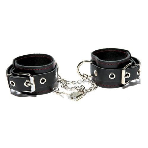 Кожаные оковы на руки без цепочки с замком Кожаные оковы на руки без цепочки с замком