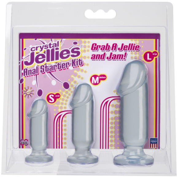 Набор прозрачных анальных фаллоимитаторов Crystal Jellies Anal Starter Kit Набор прозрачных анальных фаллоимитаторов Crystal Jellies Anal Starter Kit