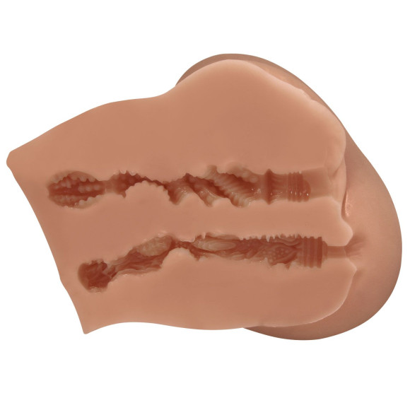 Карамельный мастурбатор-полуторс Luna с вибрацией