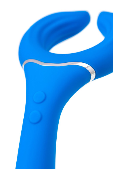 Голубой многофункциональный вибратор Whally - 18,5 см. Голубой многофункциональный вибратор Whally - 18,5 см.
