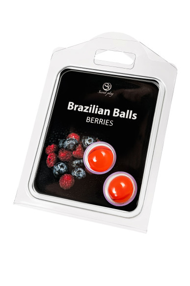 Набор из 2 шариков с массажным маслом Brazilian Balls с ароматом ягод Набор из 2 шариков с массажным маслом Brazilian Balls с ароматом ягод