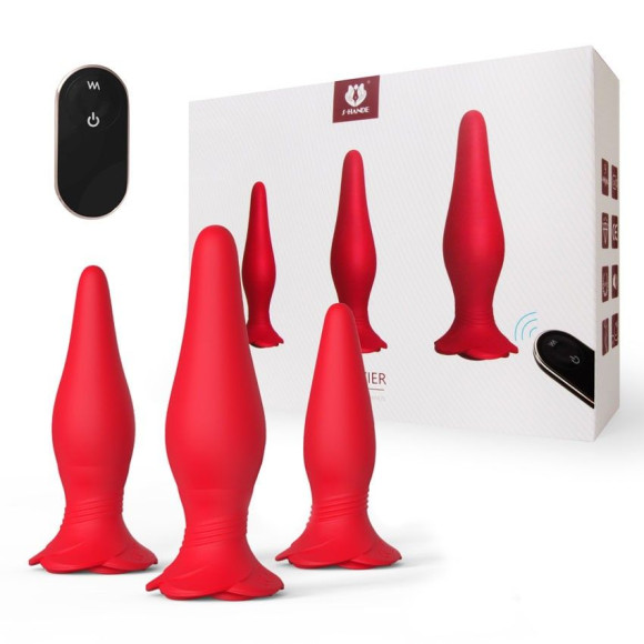 Набор Frenzier из 3 анальных пробок и вибропули с пультом ДУ Набор Frenzier из 3 анальных пробок и вибропули с пультом ДУ