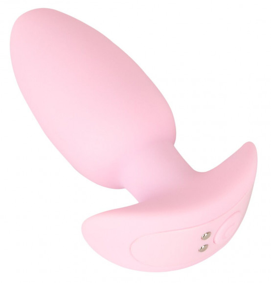 Розовая анальная пробка с вибрацией Cuties Vibrating Mini Butt Plug - 8 см.