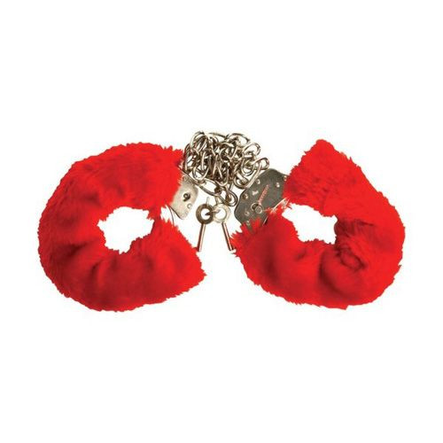 Меховые красные наручники VARIATIONS Меховые красные наручники VARIATIONS
