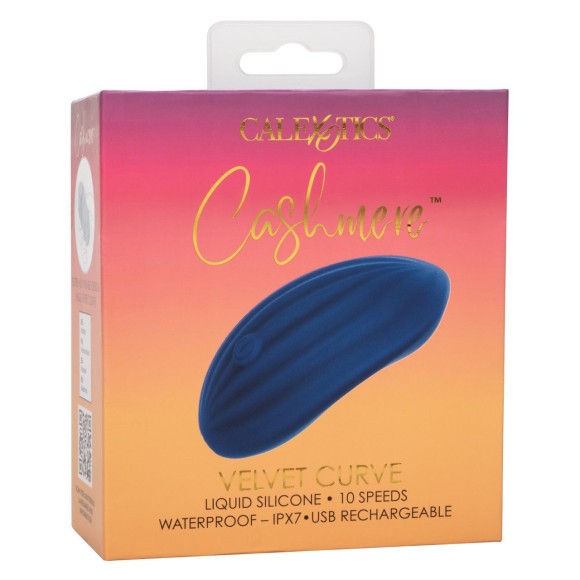 Синий вибромассажер Cashmere Velvet Curve Синий вибромассажер Cashmere Velvet Curve
