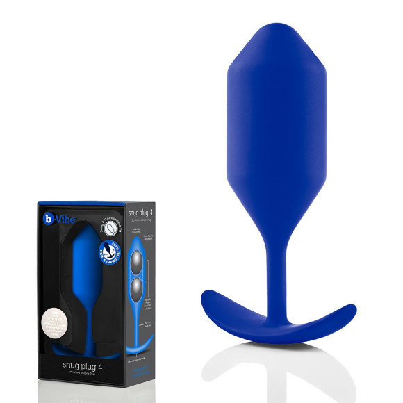 Синяя пробка для ношения Snug Plug 4 - 14,5 см. Синяя пробка для ношения Snug Plug 4 - 14,5 см.