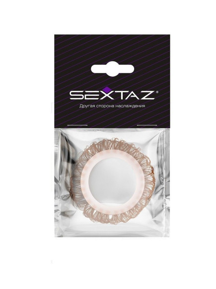 Эрекционное кольцо с бежевыми «ресничками» Эрекционное кольцо с бежевыми «ресничками»