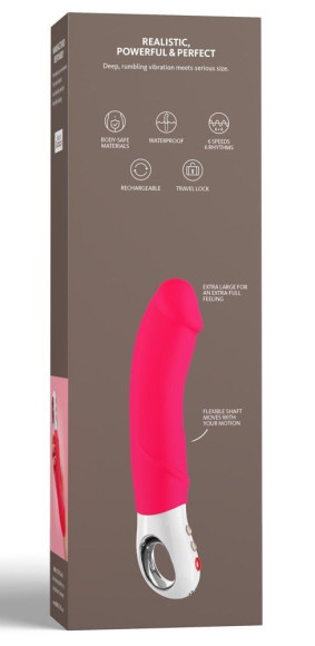 Ярко-розовый вибратор Big Boss - 23,5 см. Ярко-розовый вибратор Big Boss - 23,5 см.