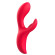 Красный вибратор-кролик с 4 моторами Shakira Красный вибратор-кролик с 4 моторами Shakira