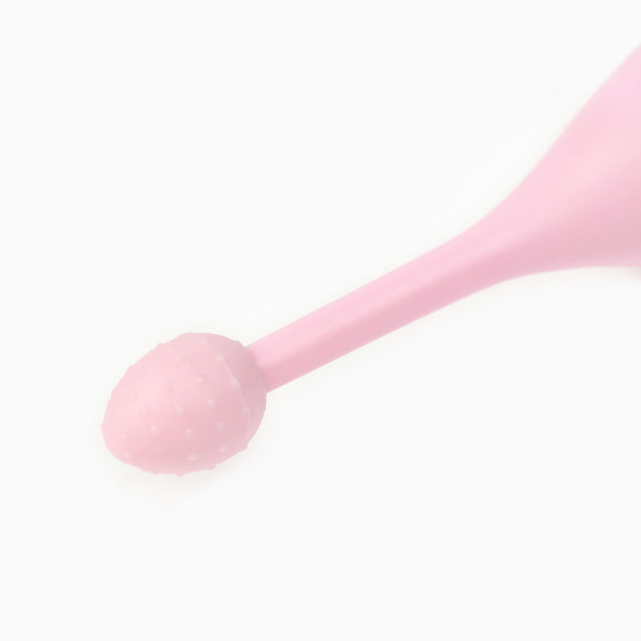 Розовый клиторальный стимулятор «Оки-Чпоки» с 2 сменными насадками Розовый клиторальный стимулятор «Оки-Чпоки» с 2 сменными насадками