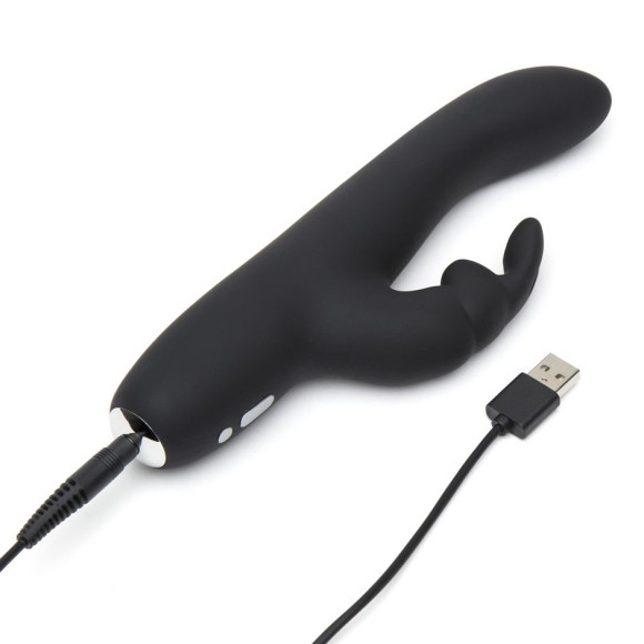 Черный вибратор с клиторальным отростком Greedy Girl Slimline Rabbit Vibrator - 22,8 см. Черный вибратор с клиторальным отростком Greedy Girl Slimline Rabbit Vibrator - 22,8 см.