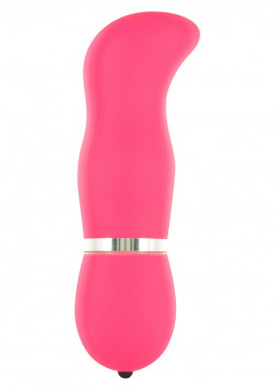 Розовый вибромассажер с заннутым кончиком FUNKY VIBELICIOUS G SPOT - 12 см. Розовый вибромассажер с заннутым кончиком FUNKY VIBELICIOUS G SPOT - 12 см.