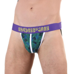 Изумрудные мужские трусы-джоки с растительным принтом Изумрудные мужские трусы-джоки с растительным принтом