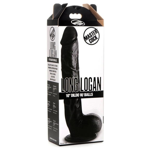 Черный фаллоимитатор-гигант на присоске Long Logan 10’’ Dildo with Balls - 27,4 см. Черный фаллоимитатор-гигант на присоске Long Logan 10’’ Dildo with Balls - 27,4 см.