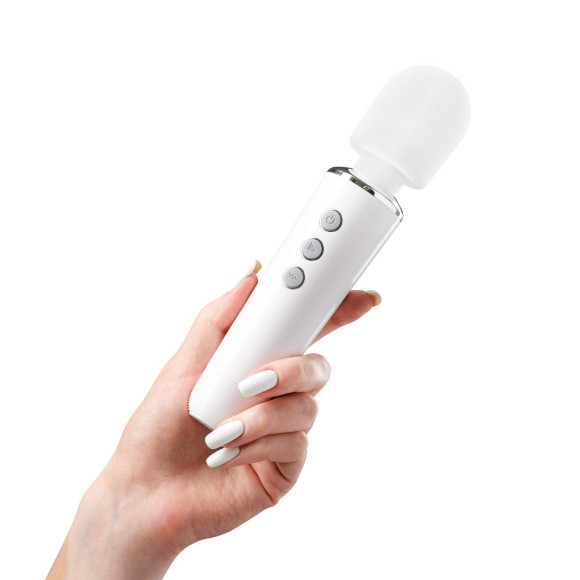 Белый жезловый вибромассажёр Wand Massager - 19 см. Белый жезловый вибромассажёр Wand Massager - 19 см.