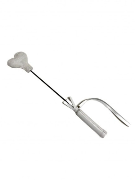 Белый кожаный мини-стек - 36 см. Белый кожаный мини-стек - 36 см.