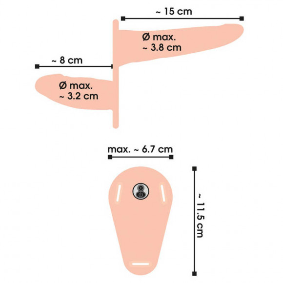 Телесный двойной вибрострапон с вибрацией Vibrating Double Strap-On - 15 см. Телесный двойной вибрострапон с вибрацией Vibrating Double Strap-On - 15 см.
