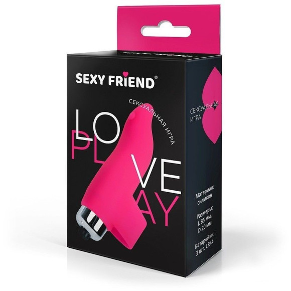 Ярко-розовая вибронасадка на палец Ярко-розовая вибронасадка на палец