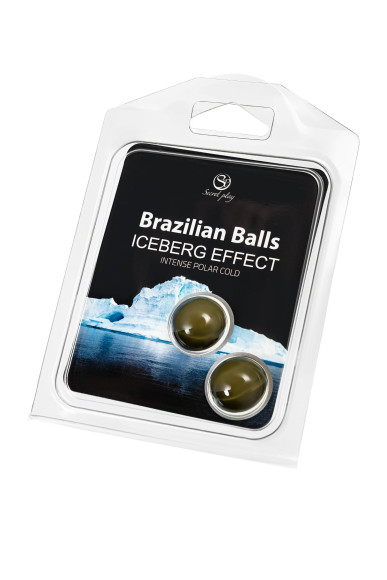 Набор из 2 шариков с массажным маслом Brazilian Balls с ледяным эффектом Набор из 2 шариков с массажным маслом Brazilian Balls с ледяным эффектом
