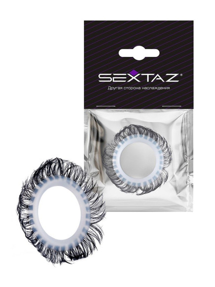 Эластичное эрекционное колечко с черными «ресничками» Эластичное эрекционное колечко с черными «ресничками»