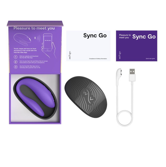 Фиолетовый вибромассажер для пар We-Vibe Sync Go Фиолетовый вибромассажер для пар We-Vibe Sync Go