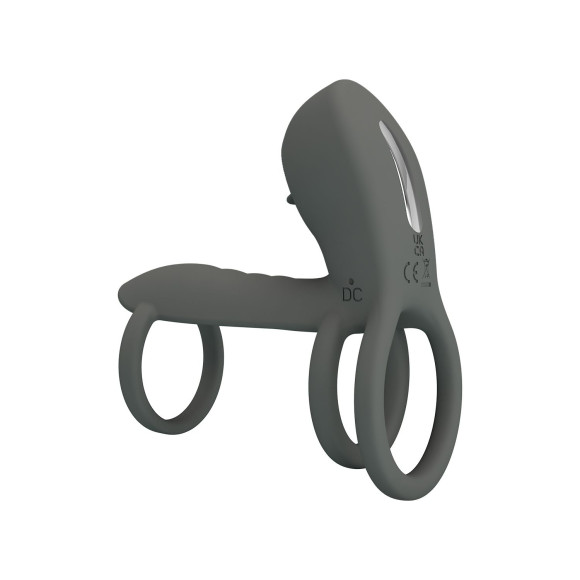 Серая насадка на пенис с 12 режимами вибрации Серая насадка на пенис с 12 режимами вибрации