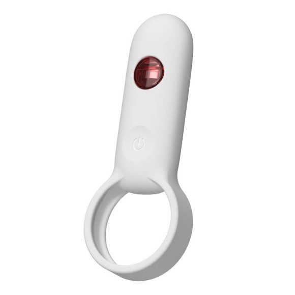 Белое эрекционное виброкольцо с пультом ДУ Белое эрекционное виброкольцо с пультом ДУ