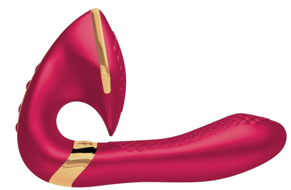 Малиновый вибростимулятор SOYO - 17 см. Малиновый вибростимулятор SOYO - 17 см.