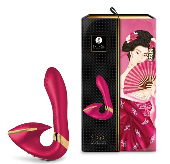 Малиновый вибростимулятор SOYO - 17 см. Малиновый вибростимулятор SOYO - 17 см.