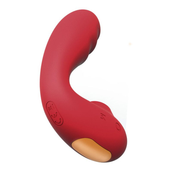 Красный вибратор с вакуумной стимуляцией и нагревом Tara Красный вибратор с вакуумной стимуляцией и нагревом Tara