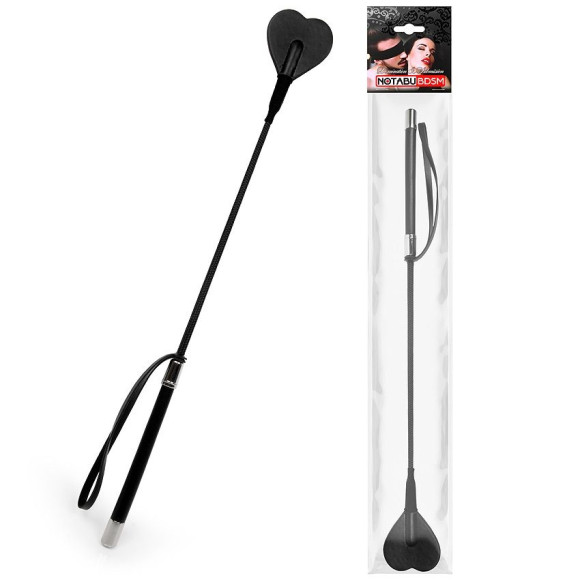 Черный стек с наконечником-сердечком - 54 см. Черный стек с наконечником-сердечком - 54 см.