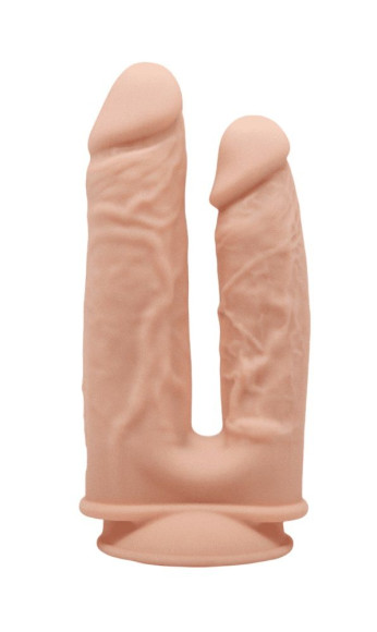 Телесный анально-вагинальный фаллоимитатор Ricooo Телесный анально-вагинальный фаллоимитатор Ricooo