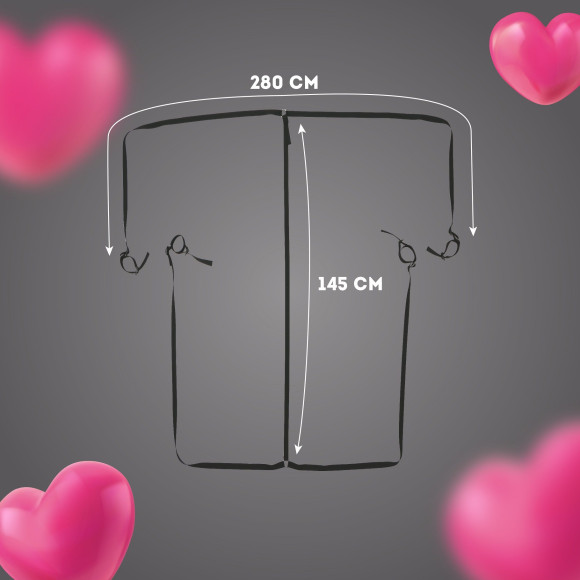 Черный комплект строп для фиксации на кровати Черный комплект строп для фиксации на кровати