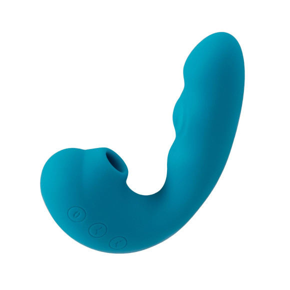 Голубой вибратор Tara с вакуумной стимуляцией и функцией постукивания Голубой вибратор Tara с вакуумной стимуляцией и функцией постукивания