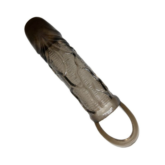 Дымчатая насадка на пенис с подхватом Brayden - 17 см.