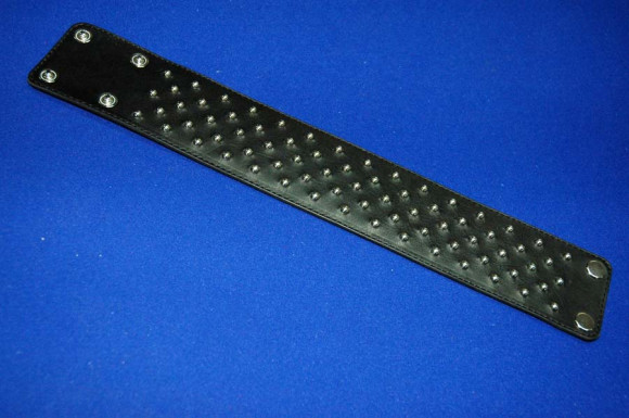 Широкий проклёпанный ошейник-полоска Широкий проклёпанный ошейник-полоска