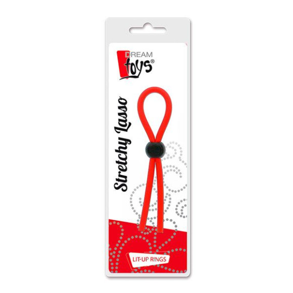 Красное эрекционное лассо с одной бусинкой-утяжкой STRETCHY THICK LASSO Красное эрекционное лассо с одной бусинкой-утяжкой STRETCHY THICK LASSO