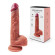 Телесный фаллоимитатор с крупными венами - 20 см.