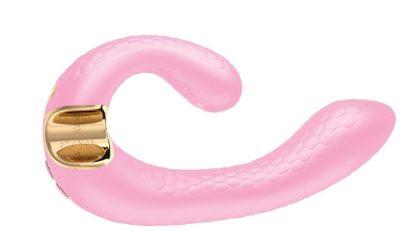 Розовый гибкий вибростимулятор MIYO с двумя моторами - 18,5 см. Розовый гибкий вибростимулятор MIYO с двумя моторами - 18,5 см.